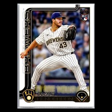 2025 Topps Update Series - #US137 Logan Henderson RC - Milwaukee Brewers