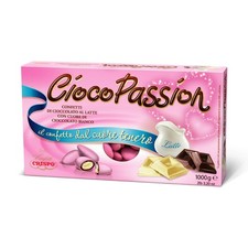 Cioco Passion - Confetti di cioccolato al latte, con Cuore di Cioccolato Bianco