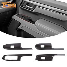 4pc Black Wood Sides Window Lift Panel Switch Trim Cover For Chevy Silverado 22