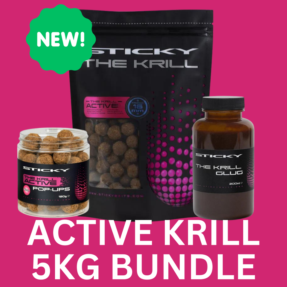 Sticky Baits Krill ACTIVE 5kg Bundle Deals All Sizes + Liquid/Popups ...