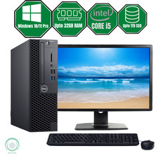 Dell OptiPlex i5 Desktop PC  22" Monitors Upto 32GB RAM 1TB SSD