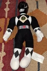 Vtg 1993 Mighty Morphin Black Power Ranger 10” Plush Dolls Action Figure 90s