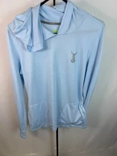 Tunaskin Echo Performance Hoodie Light Blue Fishing Sun Shirt Cooling Medium