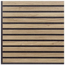 Pannello Fonoassorbente a Listelli Lineari in Legno Rovere Aurora 55x55 p1,1 cm