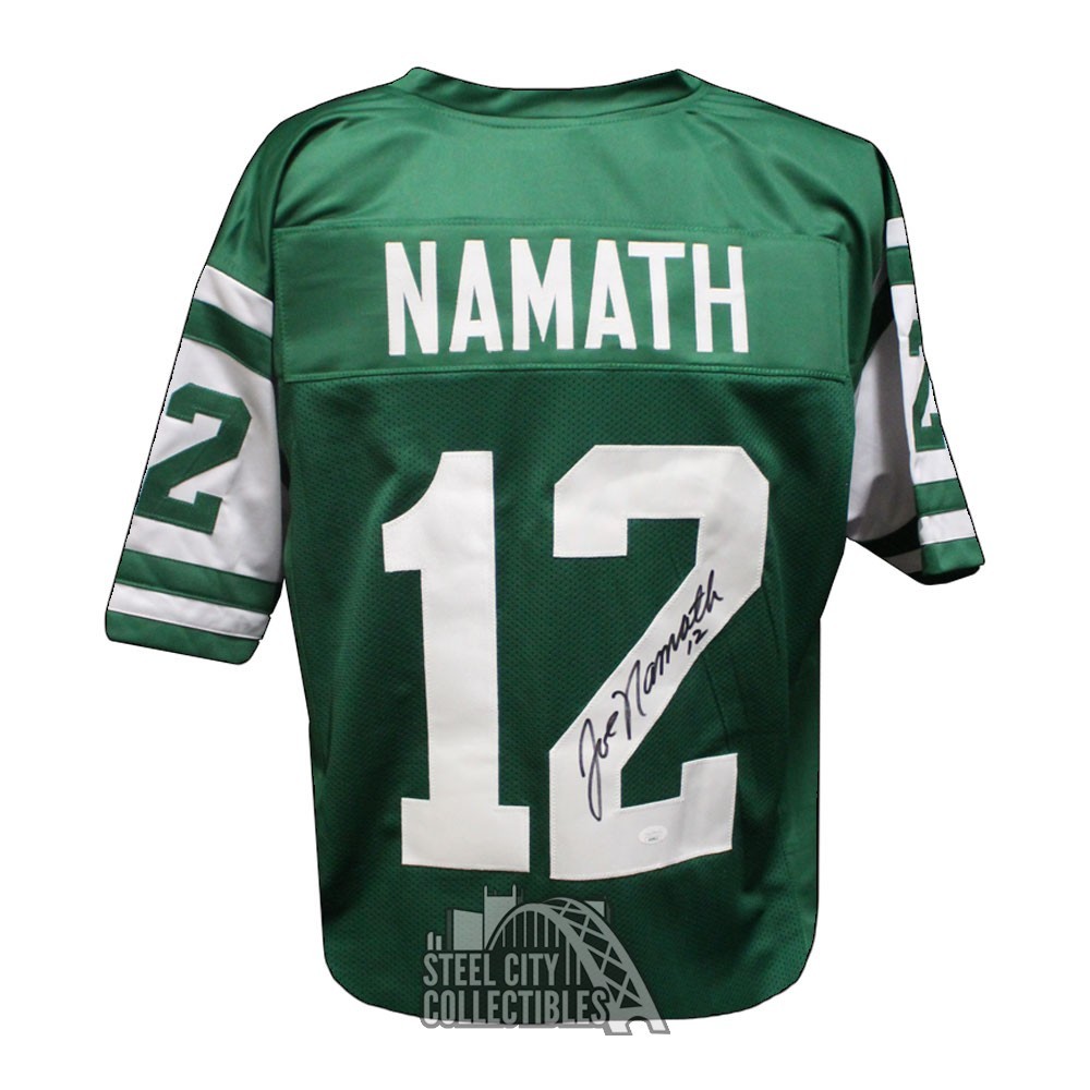 Joe Namath Autographed Signed New York Green Custom Jersey - JSA 