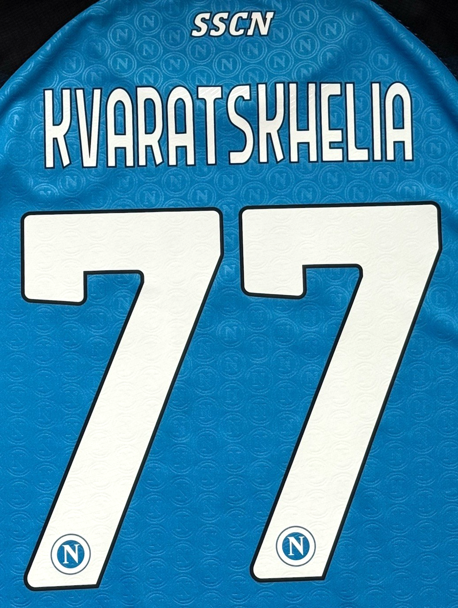 2022/23 Napoli Authentic Home Jersey #77 Kvaratskhelia 2XL Player