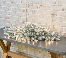 Bethlehem Lights Grand Radiance 36" Swag with 3-in-1 LEDs Snow Spruce