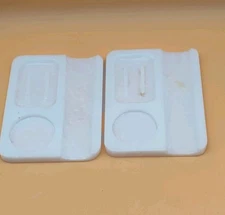 Pair Of Hand Made White Marble Compartmentalized Vanity Trays