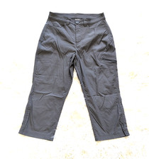 Eddie Bauer Women's Rainier Capri Pants - Gray - Cargo Hiking Stretch - Size 8