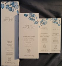 Mary Kay Naturally 4-Piece Skincare Set Cleanser Oil Exfoliant Stick