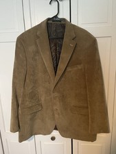 Lauren Ralph Lauren Men's 46R Corduroy Blazer Camel Tan Sport Coat Paisley Linin