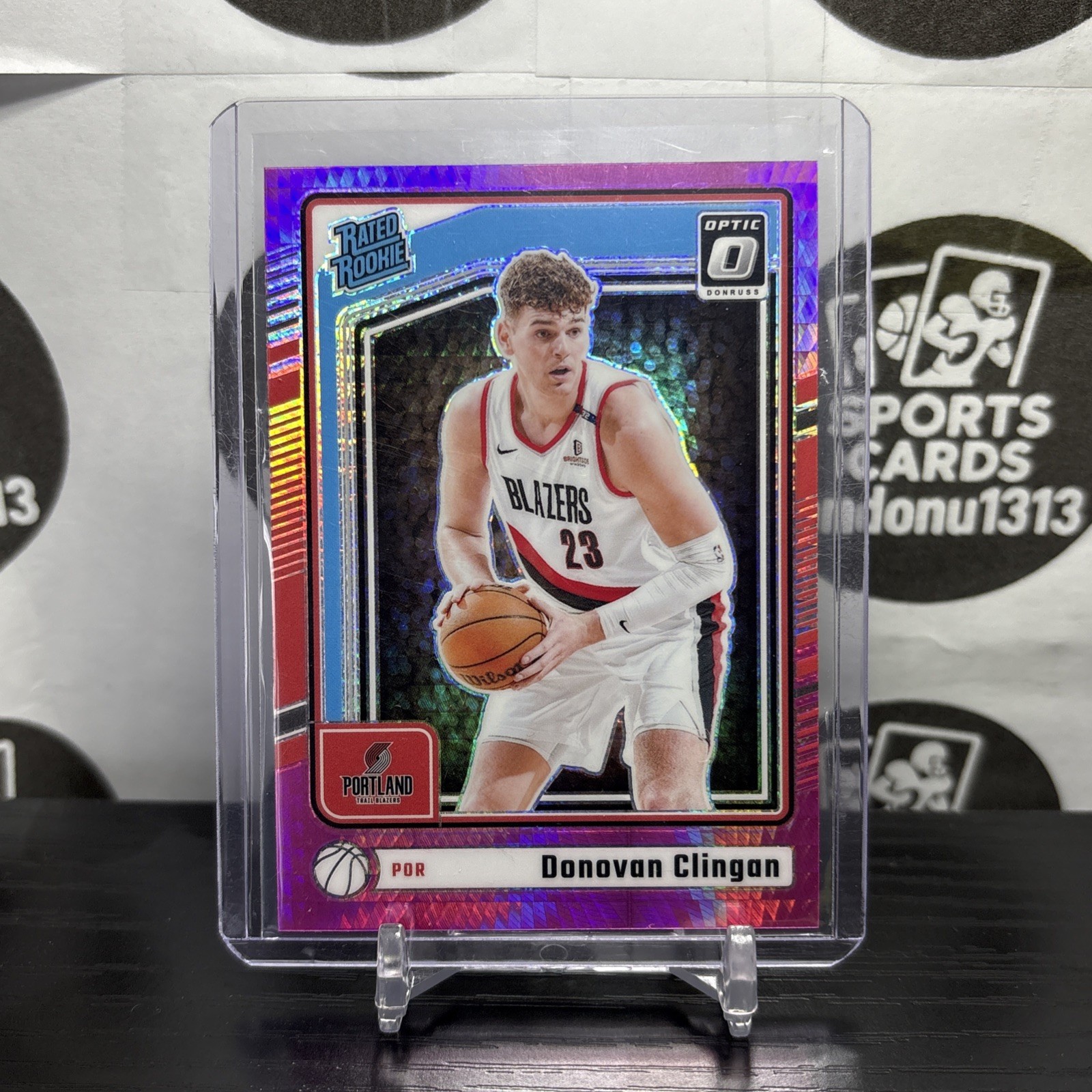 2024-25 Panini Optic - Rated Rookie Donovan Clingan #272 Pink Hyper Prizm (RC)