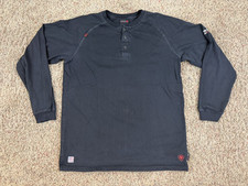 Ariat FR Cat 2 2112 Fire Resistant Mens Long Sleeve Button T Shirt Size L Gray