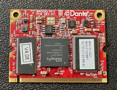 Audinate Dante AoIP Card  BROOKLYN II PCB REV 4V1 BNII-01-032