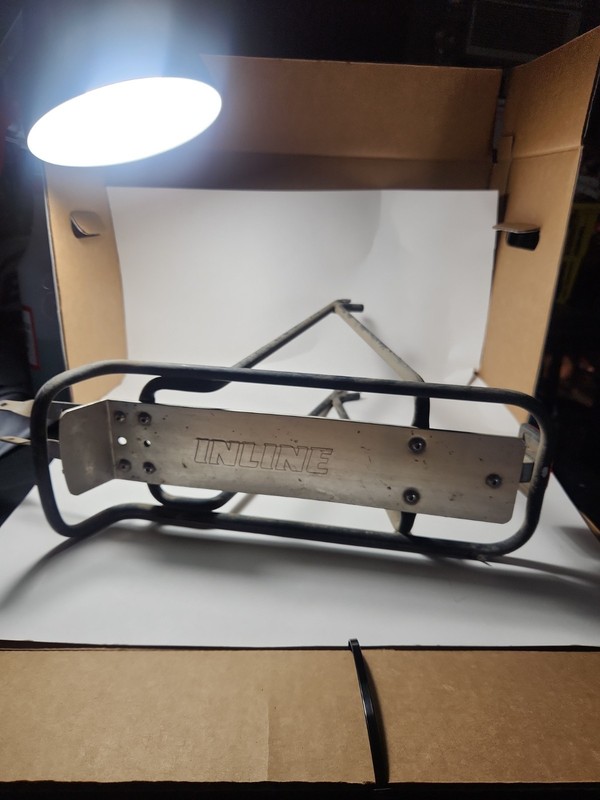 Black Metal Bike Frame Attachment With Chrome Inline Rack