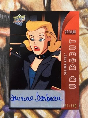 2025 Upper Deck Batman Selina Kyle Adrienne Barbeau UD Debut #115 Red Auto /149