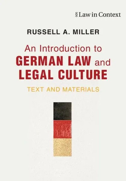 An Introduction To German Law And Legal Culture Russell A. Miller Taschenbuch-image