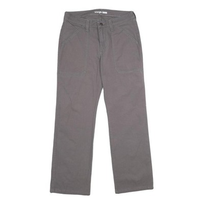 WRANGLER Damen Baumwoll-Mischung Grau Normal Gerade Hose W30 L32 Freizeit