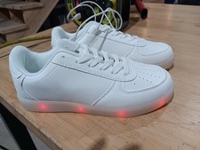 OEKLA Talla 5 Hombre/6.5 Mujer Zapatos LED Moda Iluminar Tenis Carga USB