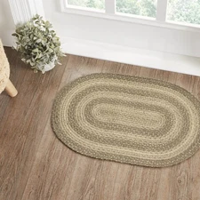 Accent Rug Cobblestone Jute Farmhouse 20x30 Oval No Slip Pad Floor VHC Brands