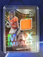 Noah Fant 2021 Spectra Max Impact Jersey Relic Hyper Prizm #'d /75 Broncos