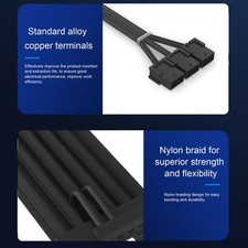 12VHPWR PCIE 5.0 Type A 90 Degree Extension Cable 12VHPWR 12+4Pin To 3x8Pin New