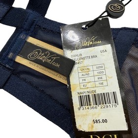 Dita Von Teese Dahlia Balconette Cage Bra Navy Nude 32DD