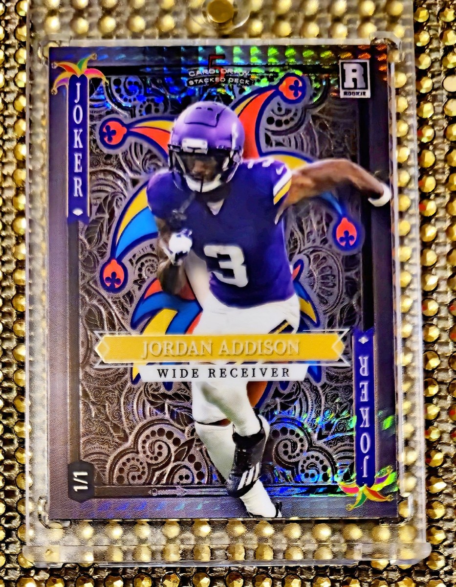 d 1/1 BLACK LAVA JOKER Jordan Addison Wild Card 5 Card Draw