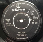 THE BEATLES "IF I FELL" RARE 1964 UK EXPORT COPY  EX VINYL & AUDIO