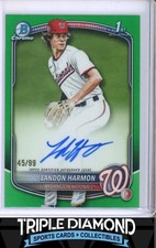 2026 Bowman Chrome 1st Landon Harmon Prospect Auto Green Refractor #45/99 N672