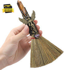 Witch Broom Witchcraft Supplies - Altar Supplies with Tiger Eye Stone Wiccan Stu