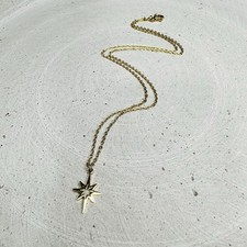 Halskette Stern gold 45 cm Anhänger Damen Schmuck elegant Geschenk Symbol