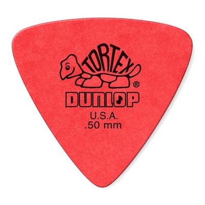 Jim Dunlop Tortex Triangle Pick .50MM - 6 Pack 0.50mm, RED