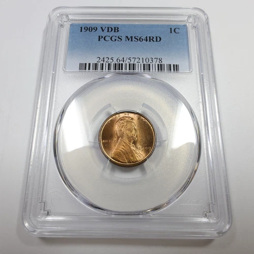 1909 P VDB PCGS MS64 RD Red - Lincoln Wheat Penny Cent 1c US Coin #56839A