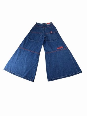 Vintage 90s Kikwear Baggy WideLeg Denim Jeans Skater Rave “JNCO 