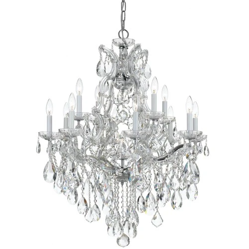 Crystorama Maria Theresa 28"W Chrome 13-Light Crystal Chandelier - Picture 2 of 4