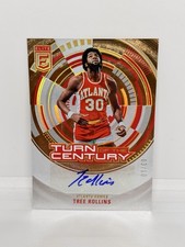 TREE ROLLINS Auto 2023-24 Donruss Elite Turn Of The Century Gold /10 Atlanta