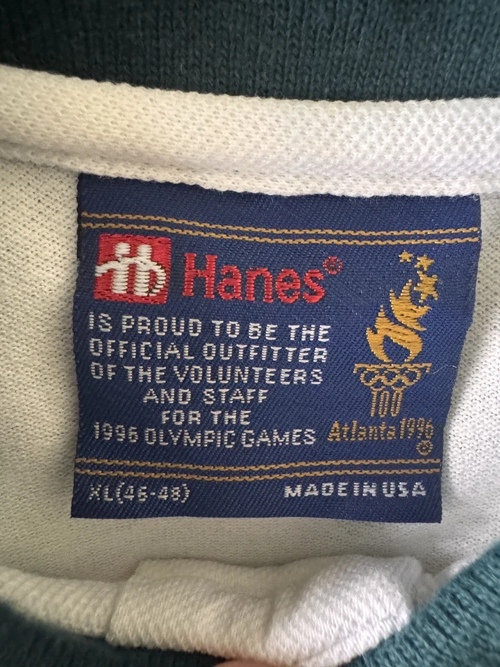 Camisa polo de los Juegos Olímpicos de Atlanta 1996 ¡Nunca usada! Hanes XL Foto 3 de 3