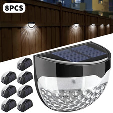 Solar Powered Door Fence Wall Lights White Super Bright LED Outdoor Garden Light