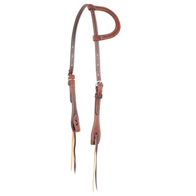 Martin Saddlery Chestnut Roughout One Ear Headstall - Skirting Leather &