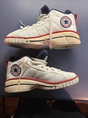 VTG Converse All Star Chuck Taylor React Basketball Sneakers S 10 Red White Blue