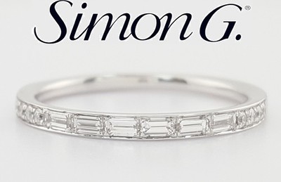 Simon G. Diamond Duchess MR2220 Wedding Band 18k White Gold 0.29 ct Rt $2,200
