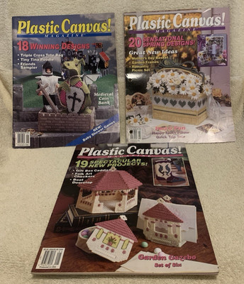 3 Pc Plastic Canvas Magazines #30,31,32 Lot #10 - GUC