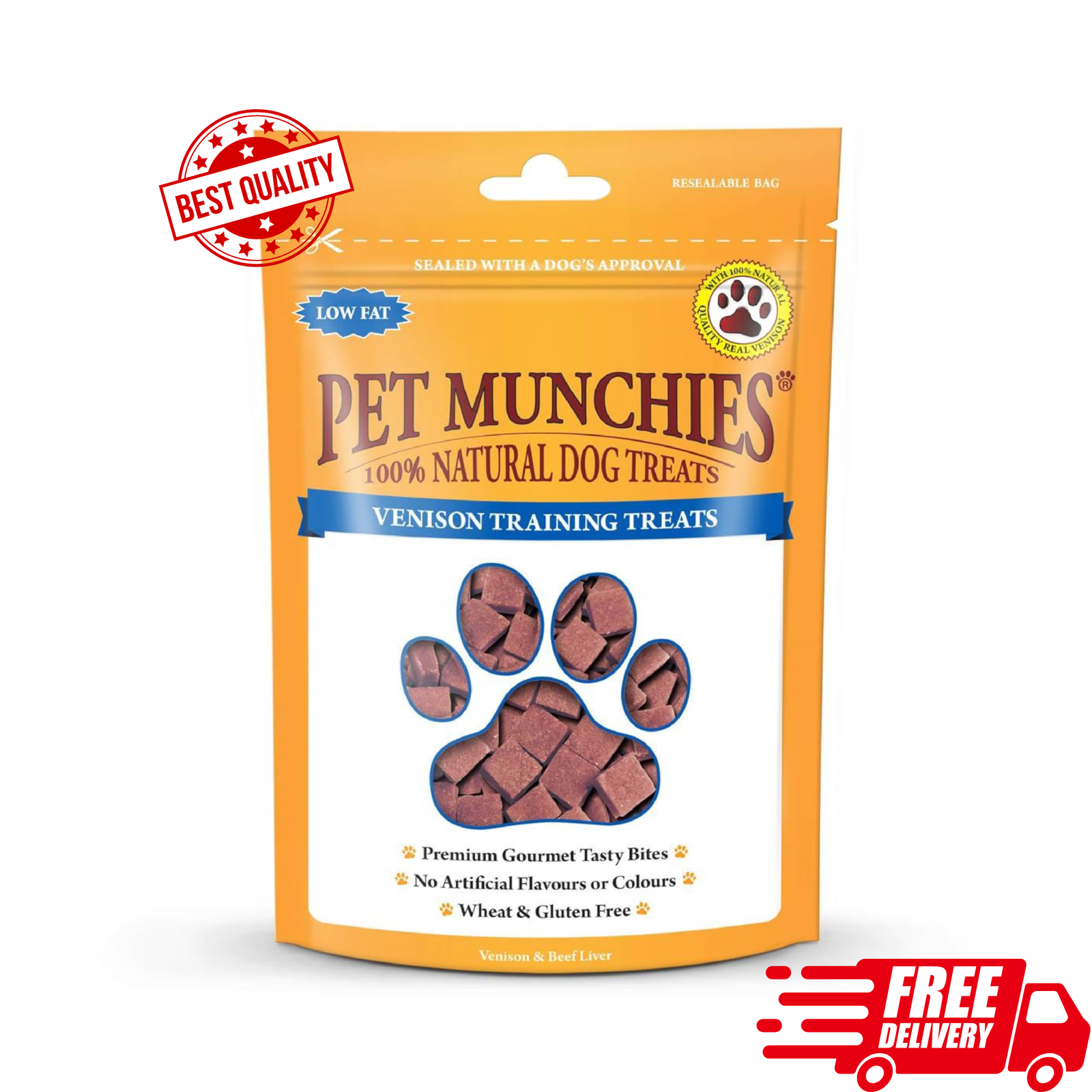 Pet Munchies Training Treats - Saver Pack: Venison & Beef Liver (3 X 50G) - Image 6