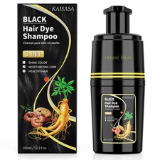 Shampoo Para Cubrir Canas Cabello negro Hierbas Naturales Brillo Y Crecimi
