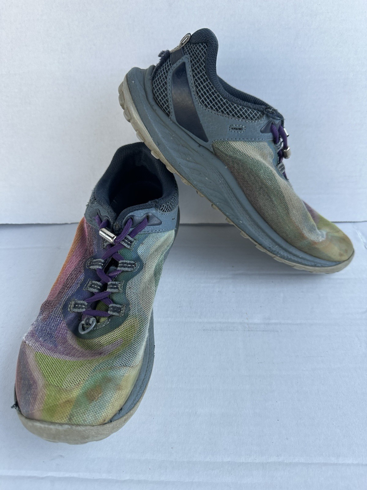Merrell Antora 3 scarpe donna trekking trail running arcobaleno misura 9 larghe E7 23