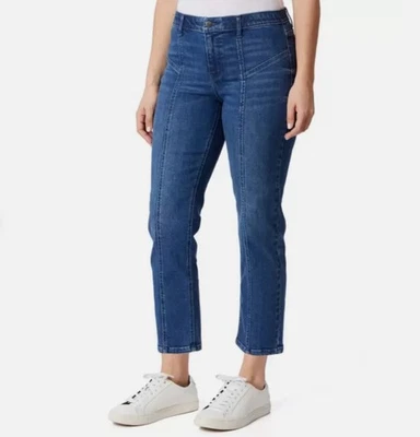 Ladies Briggs Denim Jean Trousers Blue. Size UK 16 BNWT High rise Wide leg