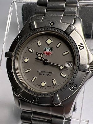 34mm Steel TAG Heuer WE1211-R Gray Dial Quartz Date 200M WR Watch