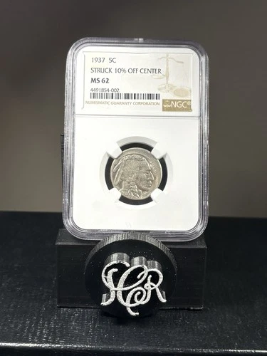 1937 Buffalo Nickel MS-62 NGC 10% Off Center