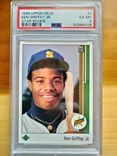 🔥 1989 Upper Deck Ken Griffey Jr. #1 ROOKIE — PSA 6 EX-MT ⚾️